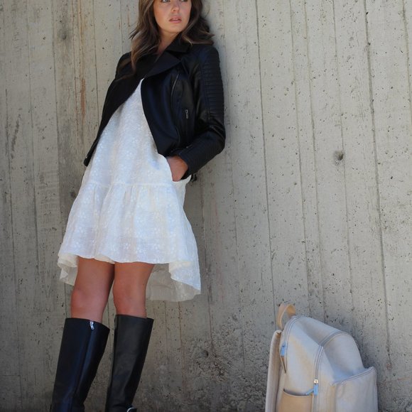 Linen Floral Embroidery Dress - Picture 6 of 6